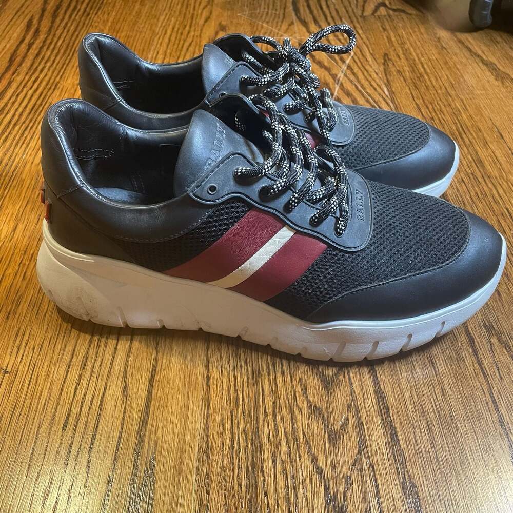 Bally Byllet Leather and Mesh Low-Top Sneakers EU 40